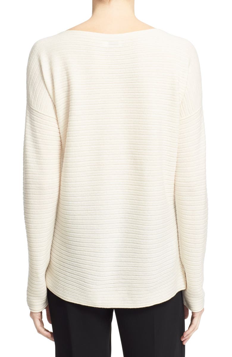 Vince Boatneck Horizontal Rib Cashmere Sweater, Alternate, color, 