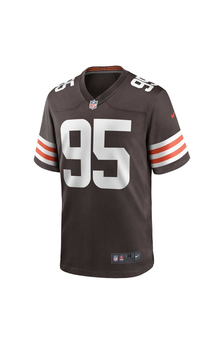 Nike Men's Nike Myles Garrett Brown Cleveland Browns Game Jersey, Alternate, color, 