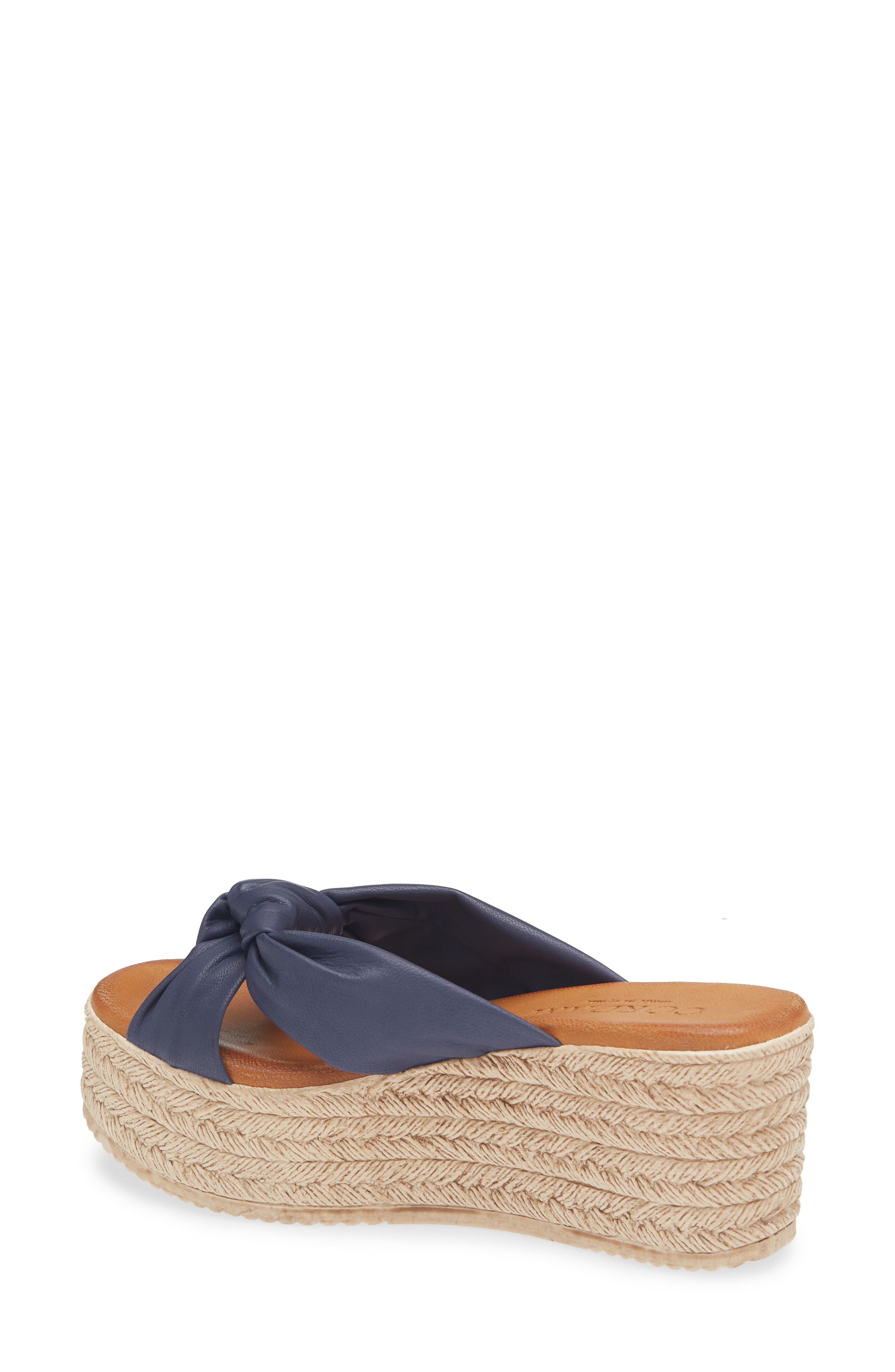 Brenda Platform Espadrille Sandal, Alternate, color, NAVY LEATHER