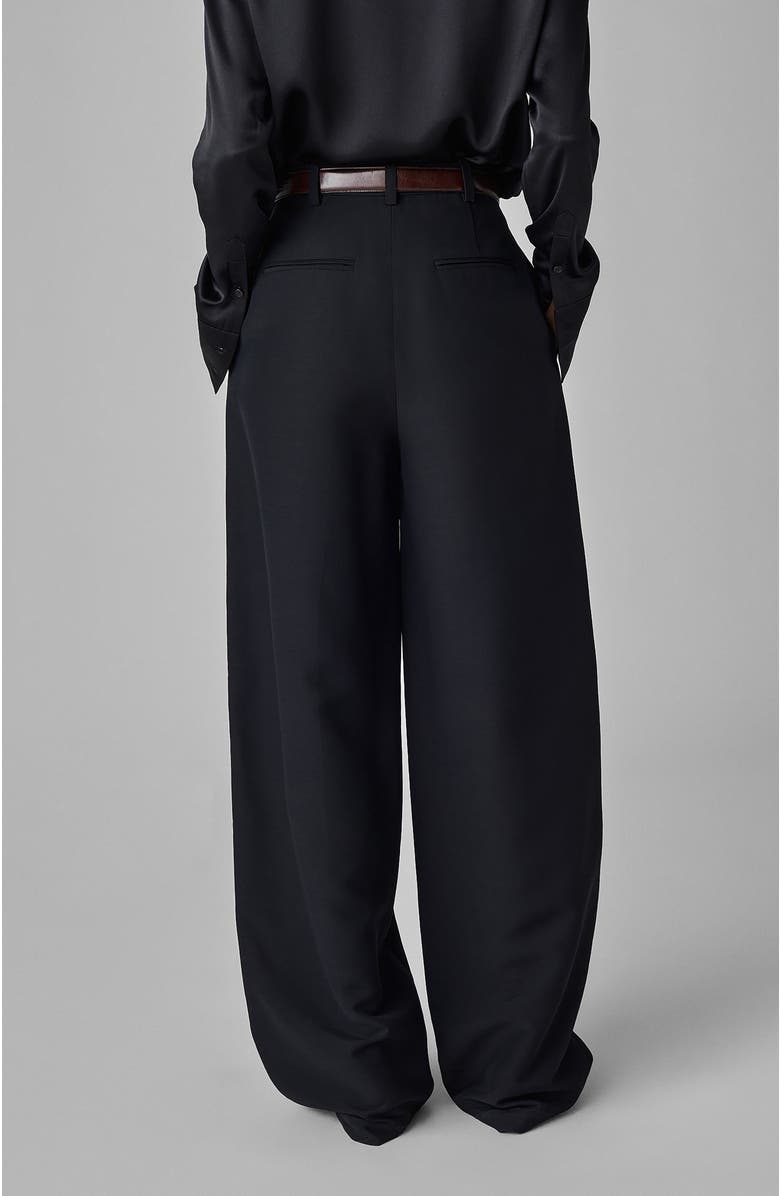 CO Pleated Barrel Trouser in Melange Suiting, Alternate, color, 