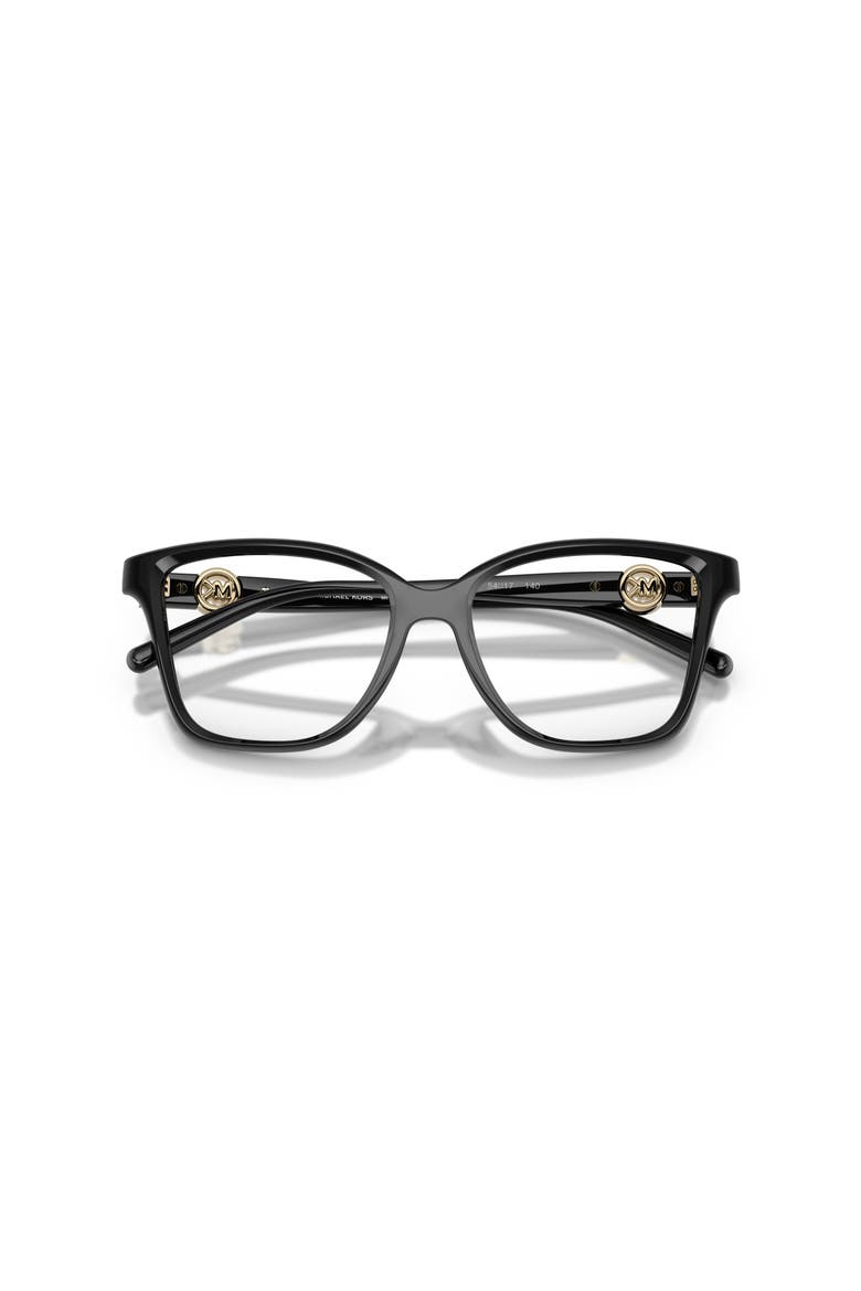 54mm Square optical glasses, Alternate, color, Black
