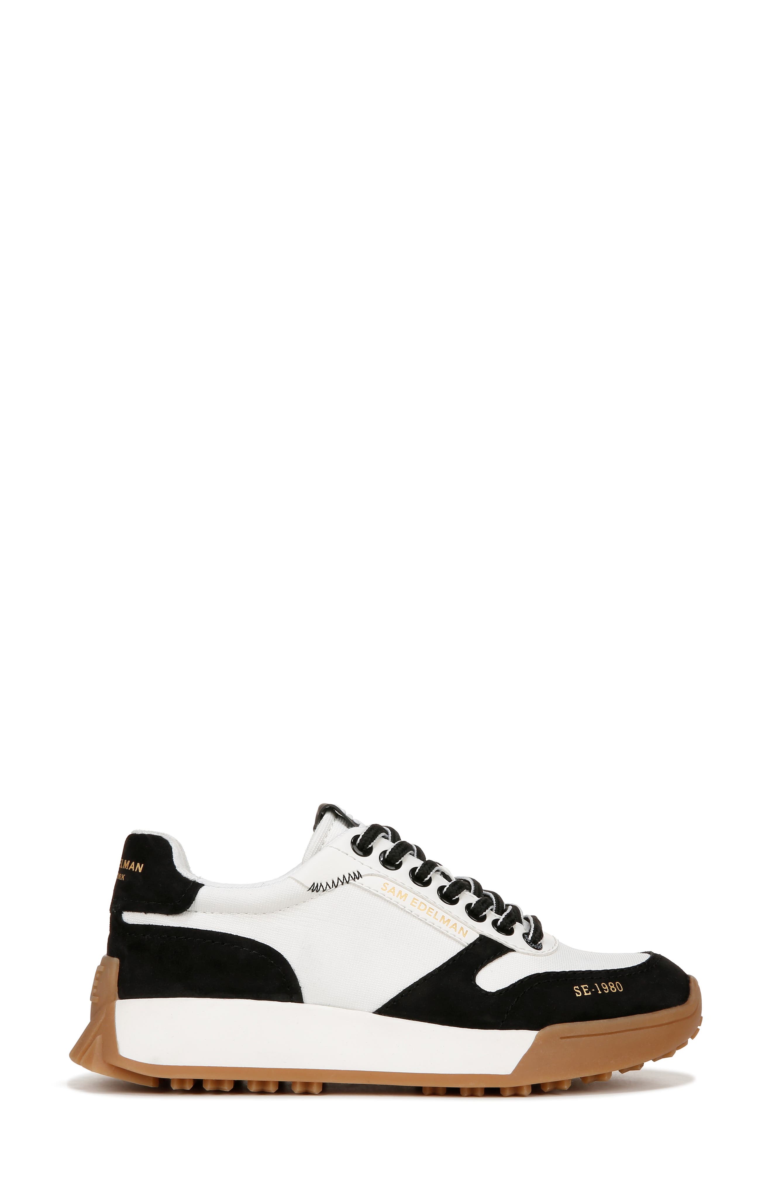 Sam Edelman Layla Sneaker, Alternate, color, Black/White