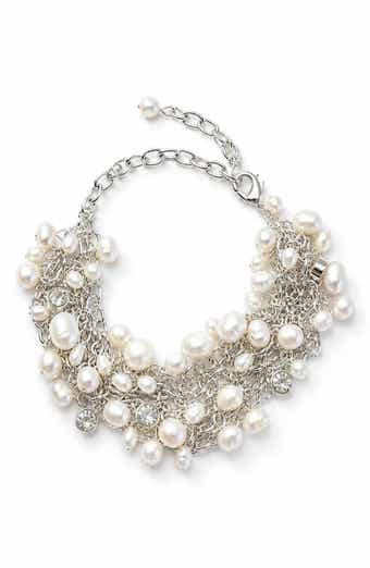 Freshwater Pearl Cluster Statement Bracelet