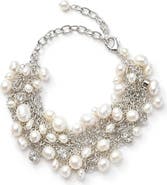 SAACHI Freshwater Pearl Cluster Statement Bracelet