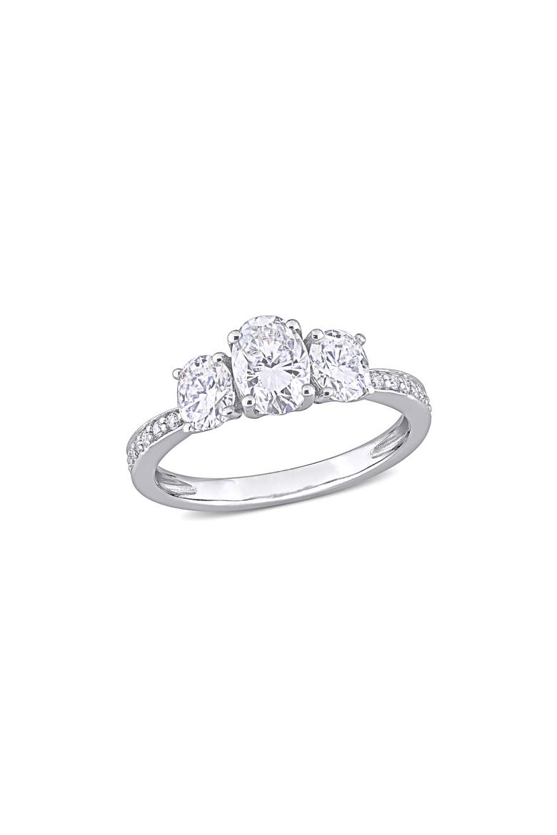 Lab Created Moissanite Ring, Main, color, WHITE