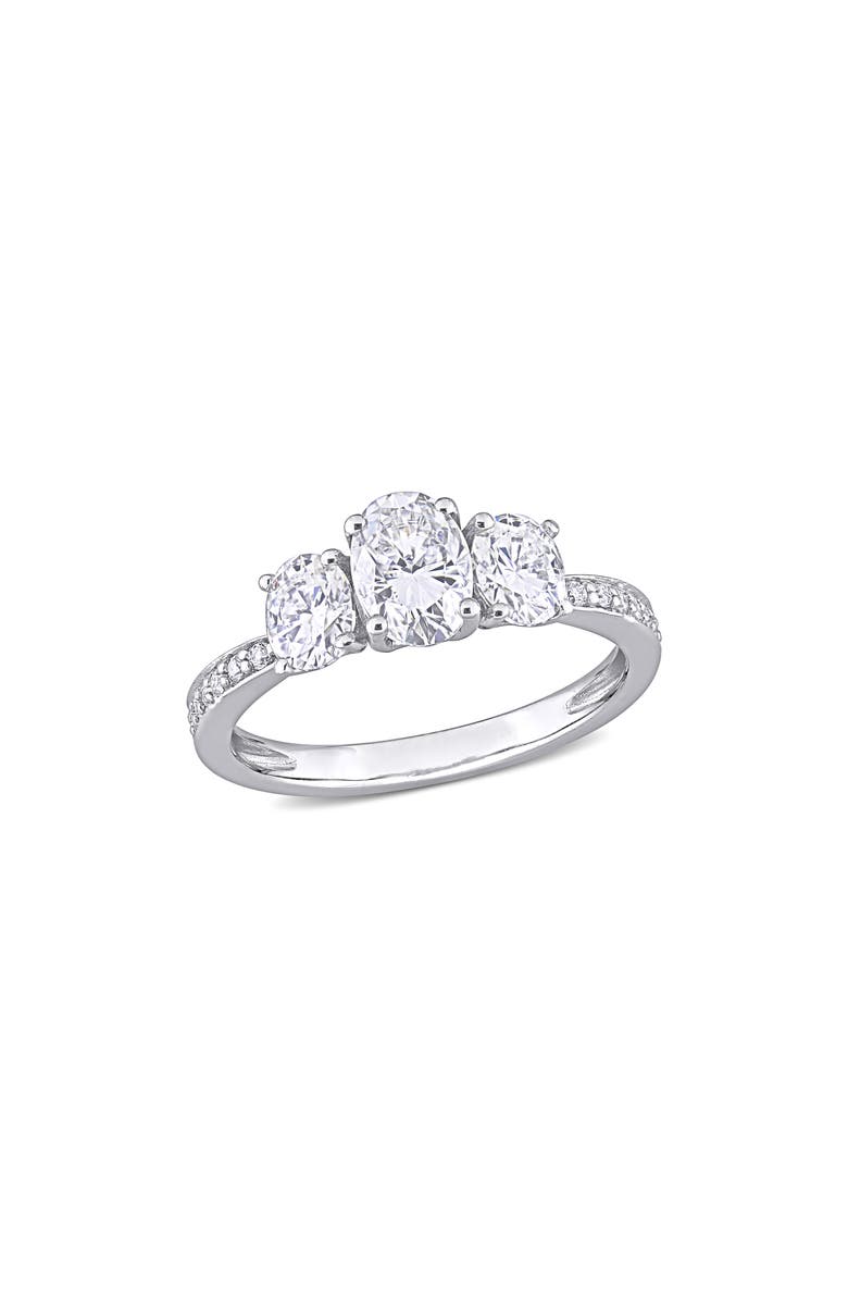 DELMAR Lab Created Moissanite Ring, Main, color, White