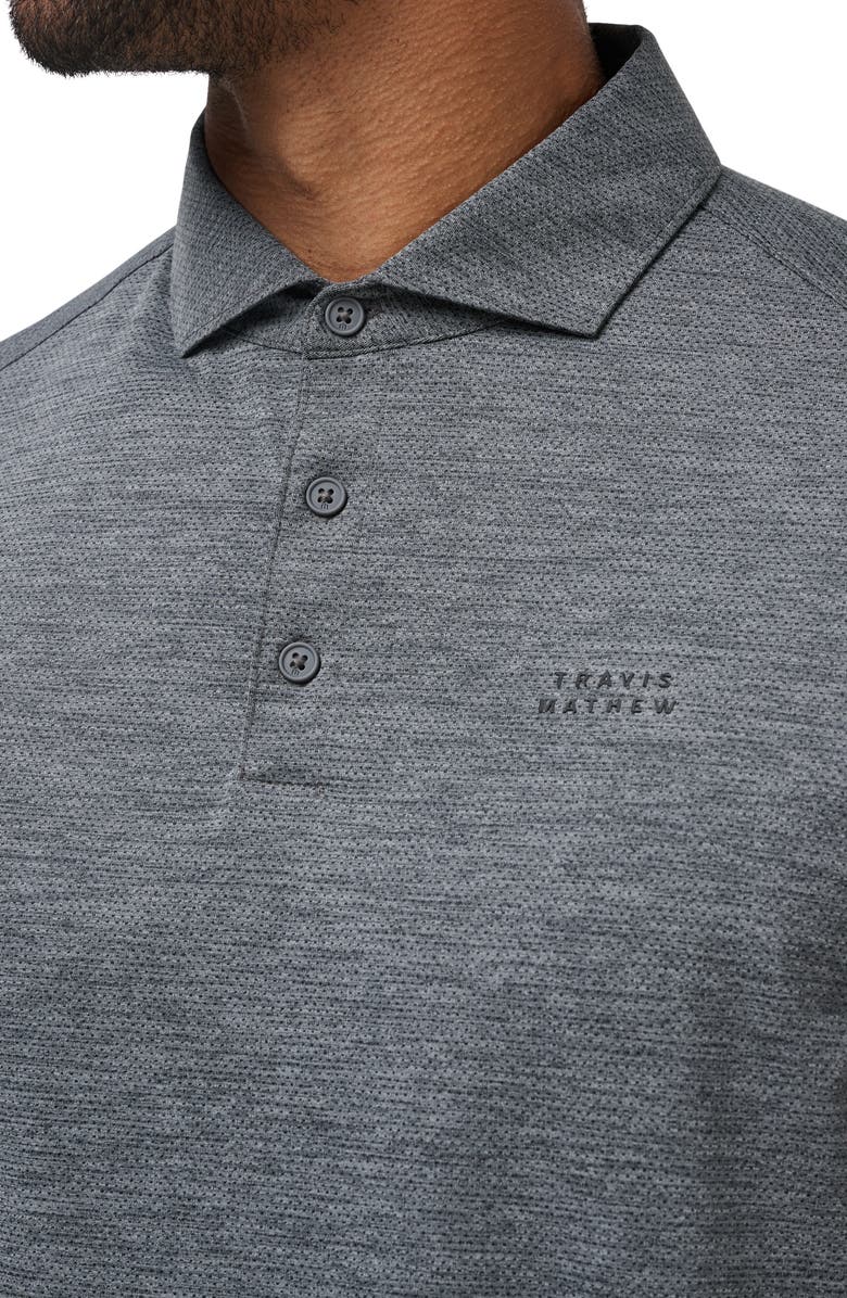 TravisMathew Heater Pro Performance Golf Polo, Alternate, color, Heather Grey