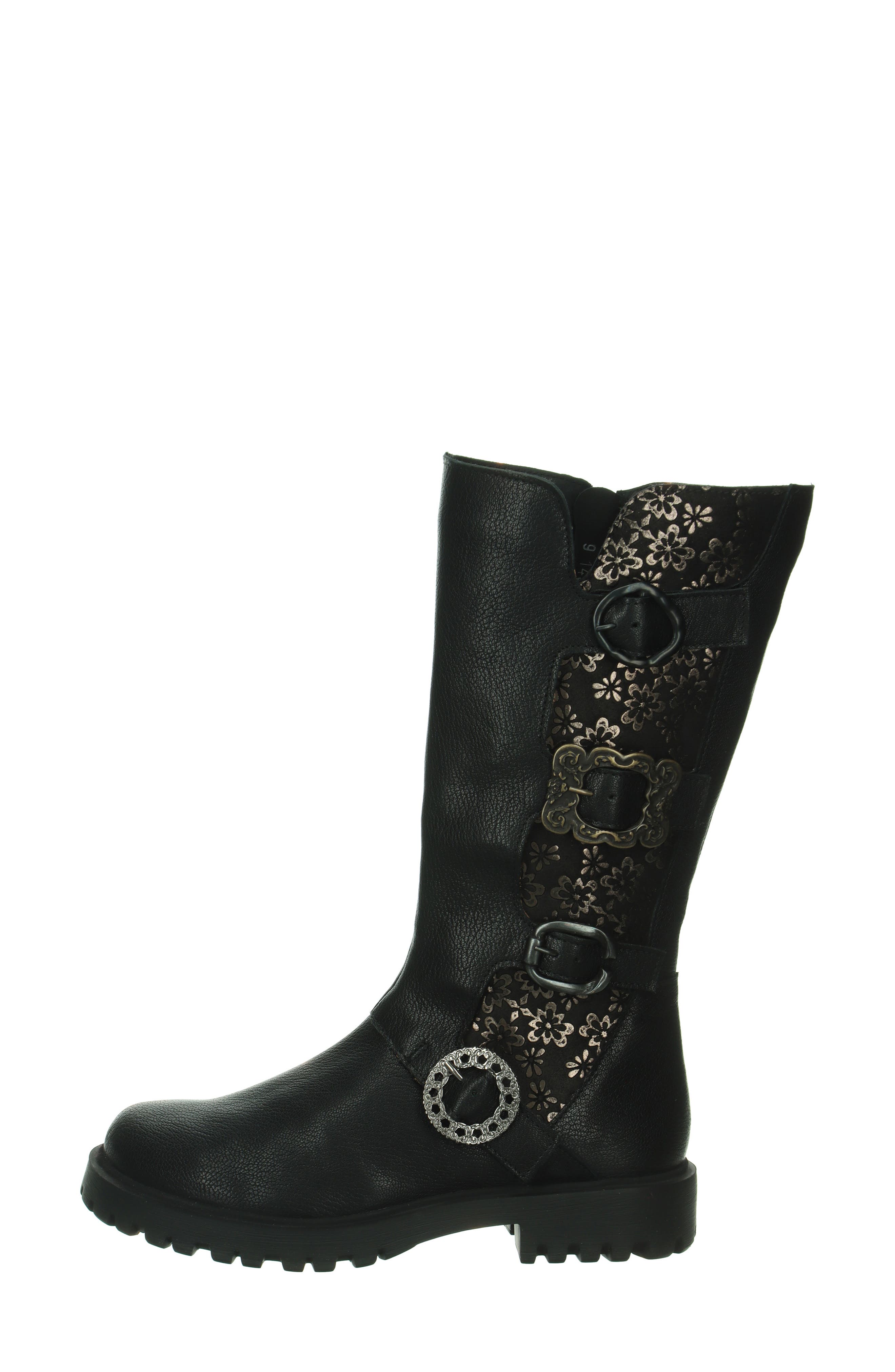 Trento Buckle Boot, Alternate, color, BLACK/ KOMBI