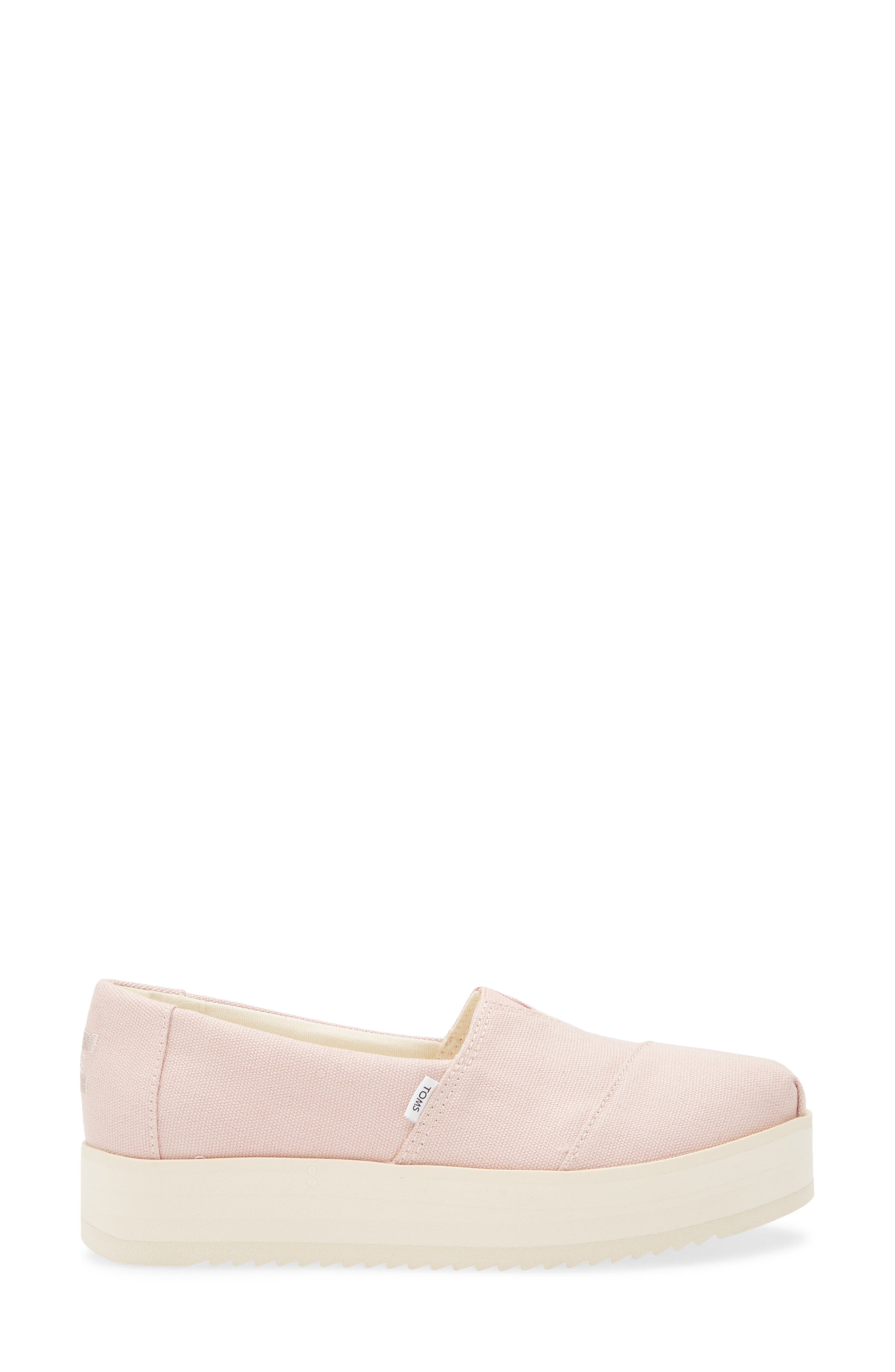 TOMS Alpargata Platform Slip-On Sneaker, Alternate, color, Light/ Pastel Pink