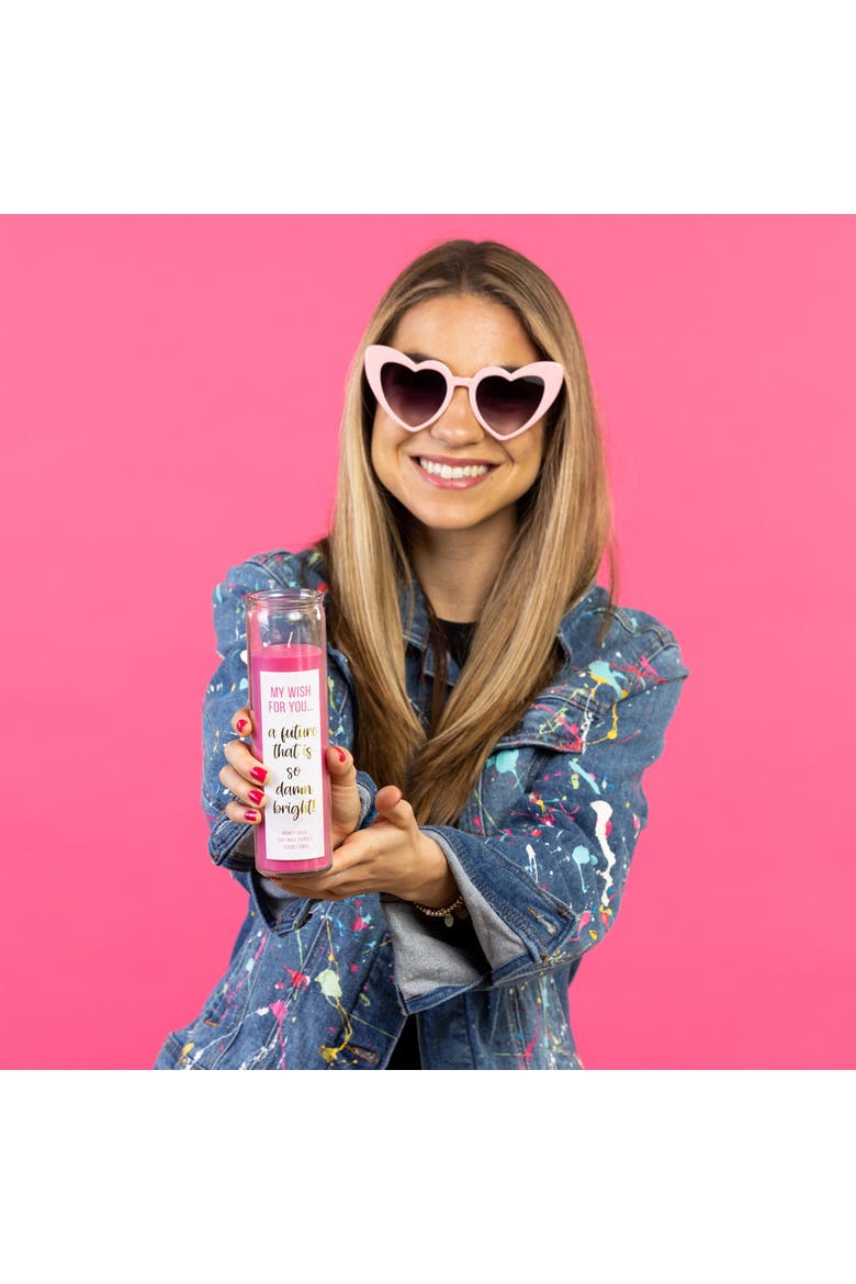 A Future That's Bright My Wish Candle Wax Pink 11.6 oz, Alternate, color, pink