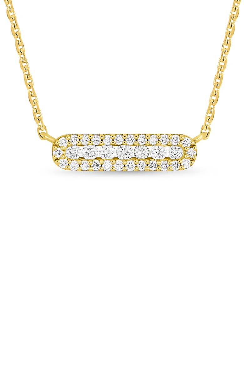 18K Gold Mika Diamond Bar Necklace (Online Trunk Show), Alternate, color, 18K YELLOW GOLD/ DIAMOND
