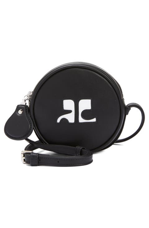 Small Circle Leather Crossbody Bag