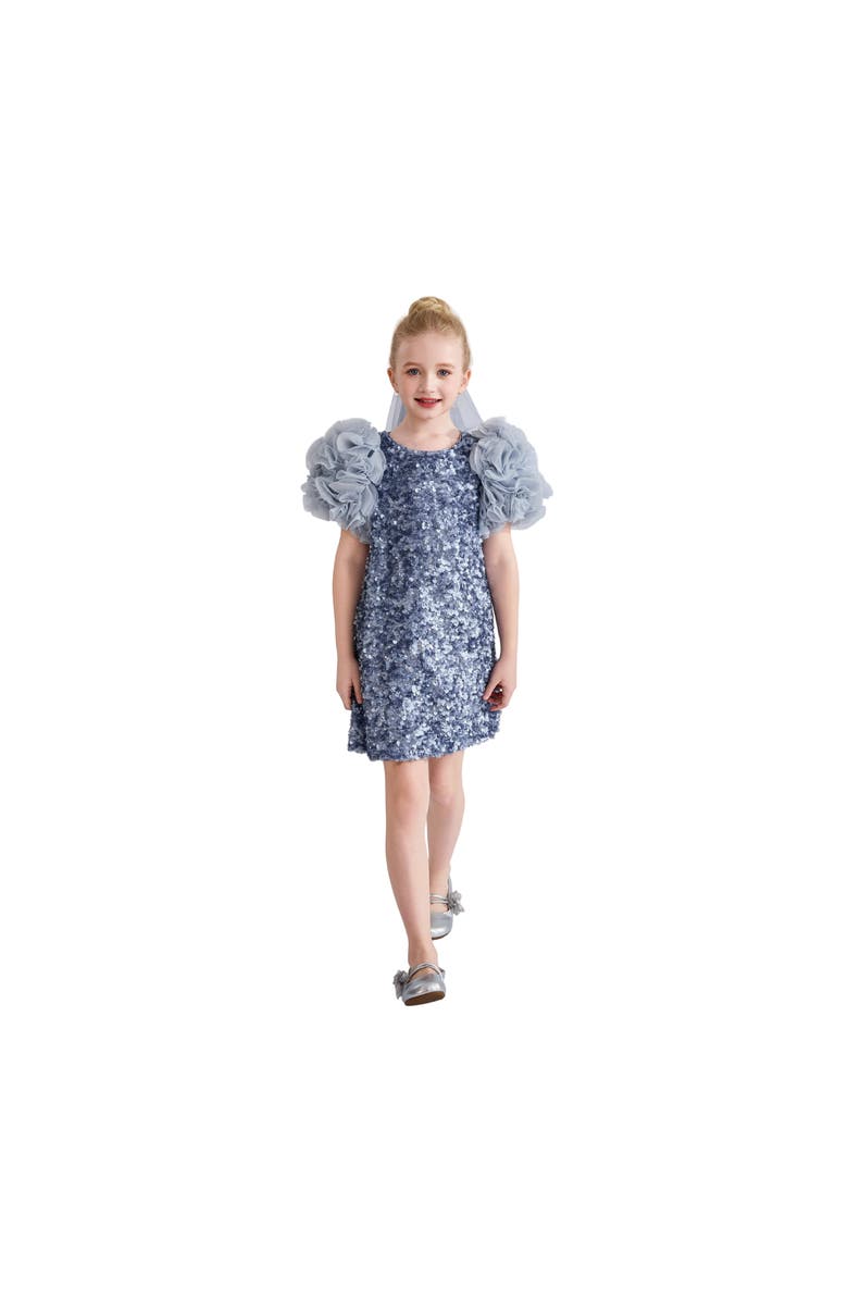 Tulleen Seliora Floral Embellished Dress, Alternate, color, Blue