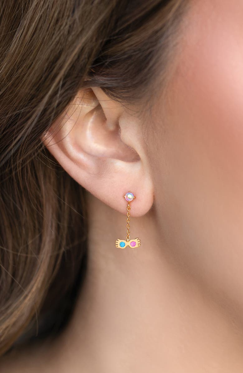 Girls Crew x Harry Potter<sup
™</sup
 Luna Lovegood Drop Earrings, Alternate, color, Gold