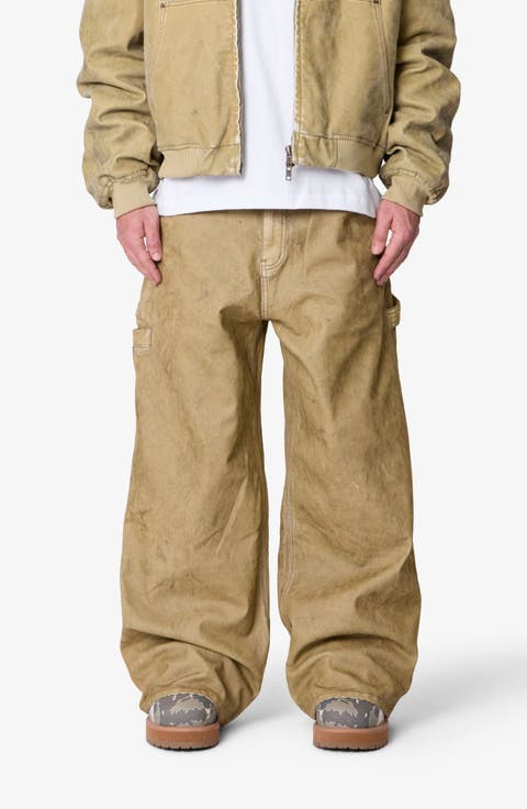 Flocked Oversize Work Pants