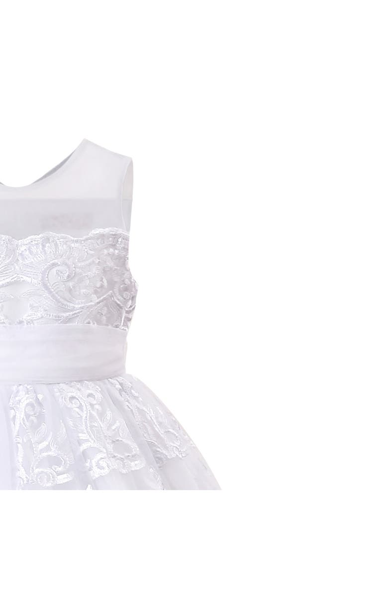 Tulleen Auresta Lace Sleeveless Dress, Alternate, color, White