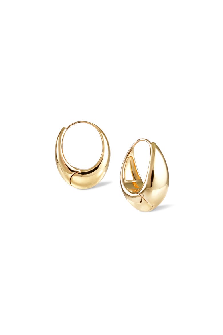 Drop Hoop Earrings, Main, color, Gold