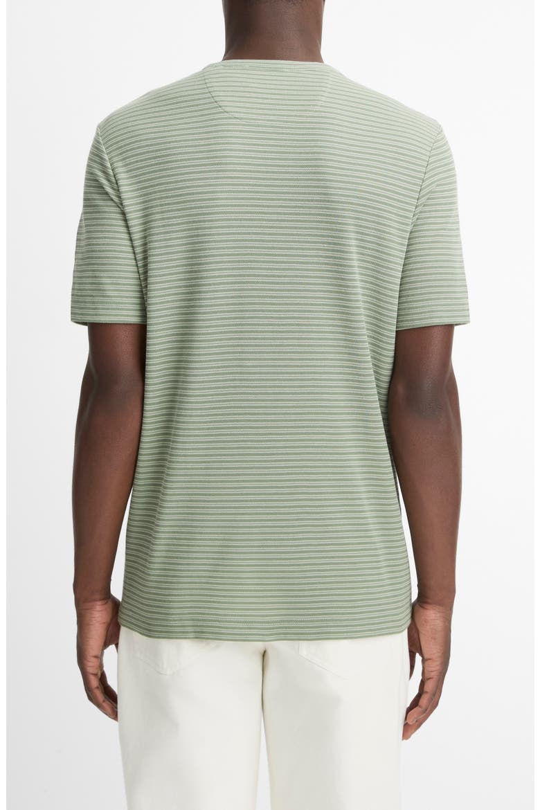 Stripe Pima Cotton Piqué T-Shirt, Alternate, color, BROAD LEAF/ LIGHT AGAVE