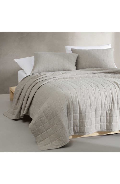 Calvin Klein Mélange Flannel Quilt In Natural
