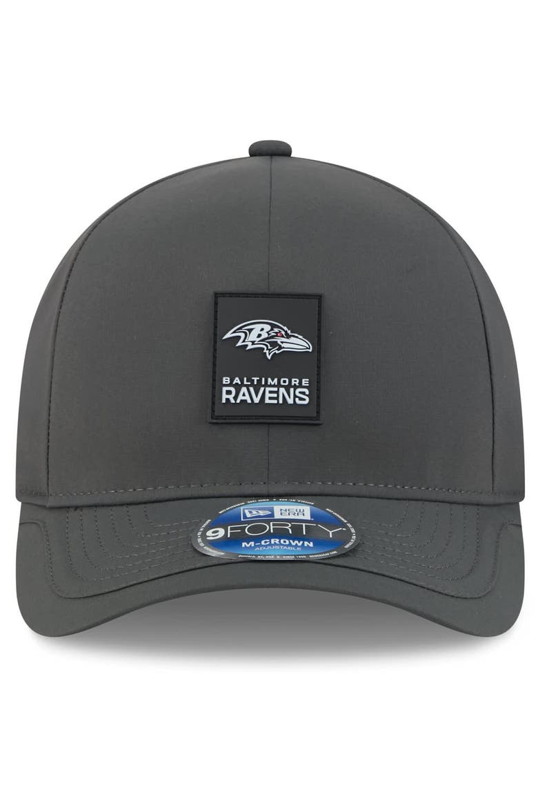 Men's New Era Charcoal Baltimore Ravens 2025 Sideline Cold Weather 9FORTY M-Crown Adjustable Hat, Alternate, color, Charcoal