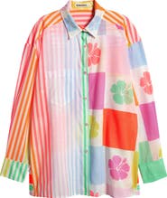 Kulani Kinis Long Sleeve Cover-Up Beach Shirt