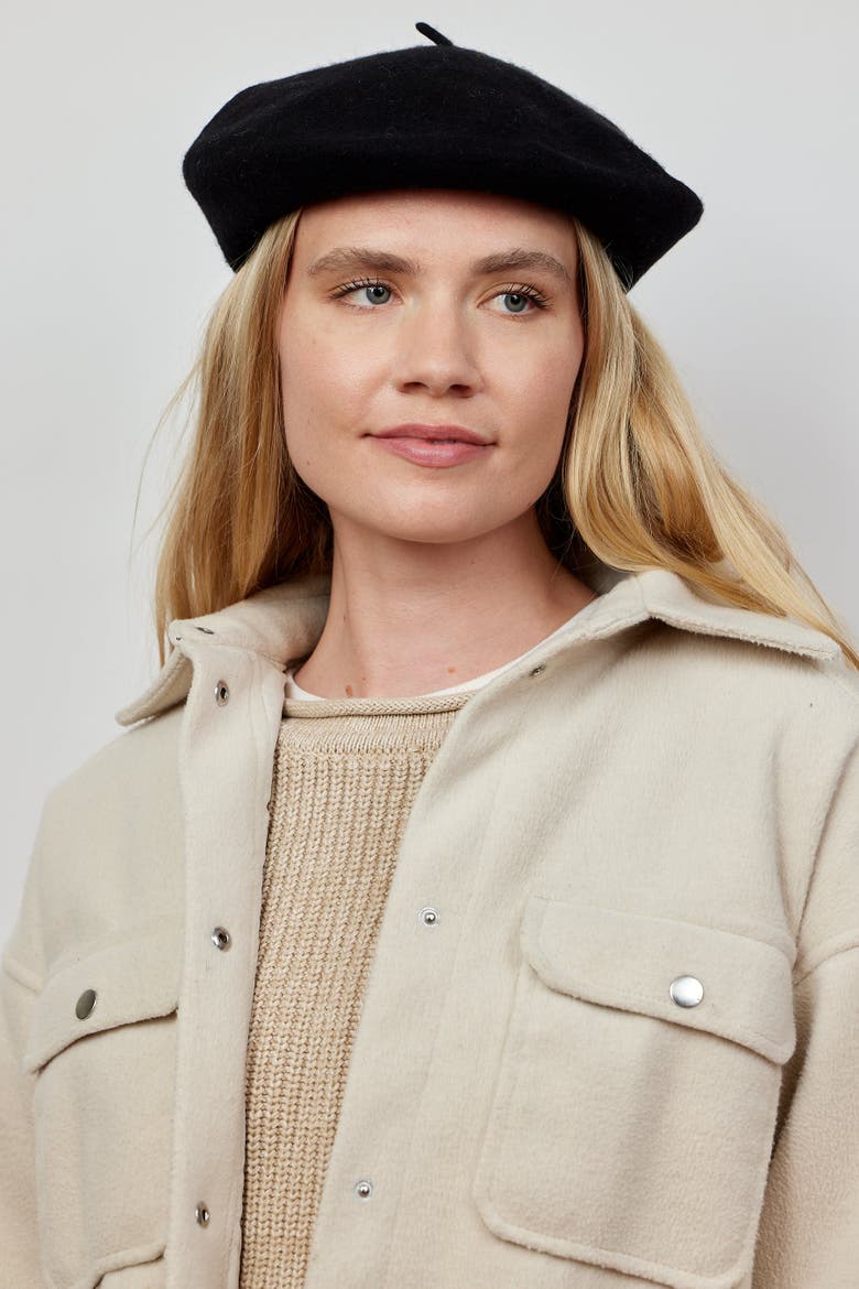 Classic Beret, Alternate, color, Black