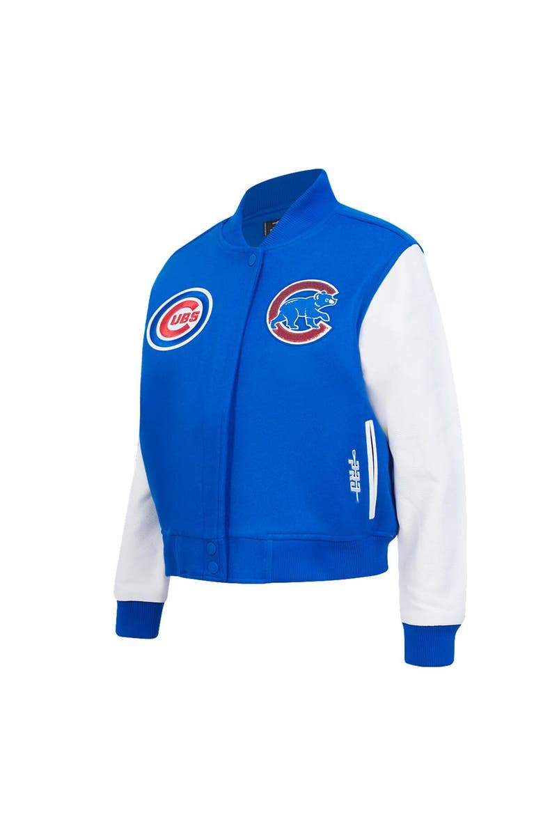 PRO STANDARD Women's Pro Standard Royal Chicago Cubs Game Day Classics Wool Full-Zip Varsity Jacket, Alternate, color, Royal