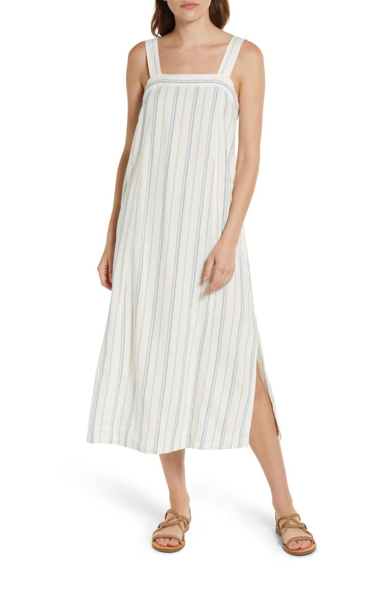Madewell Linen & Cotton Princess Seam Midi Dress, Main, color,