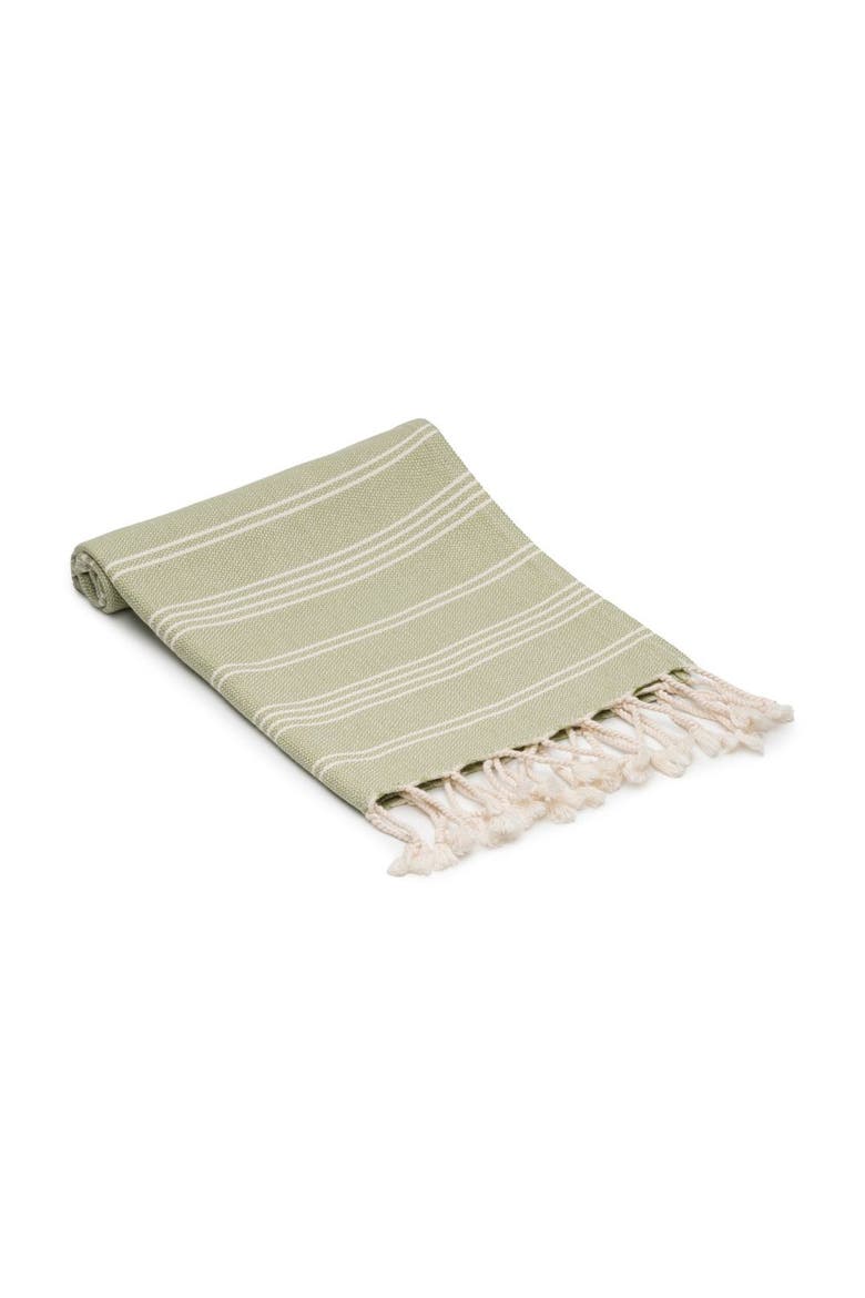 Essential Stripe Turkish Cotton Hand Towel Bundle, Alternate, color, Sage Green
