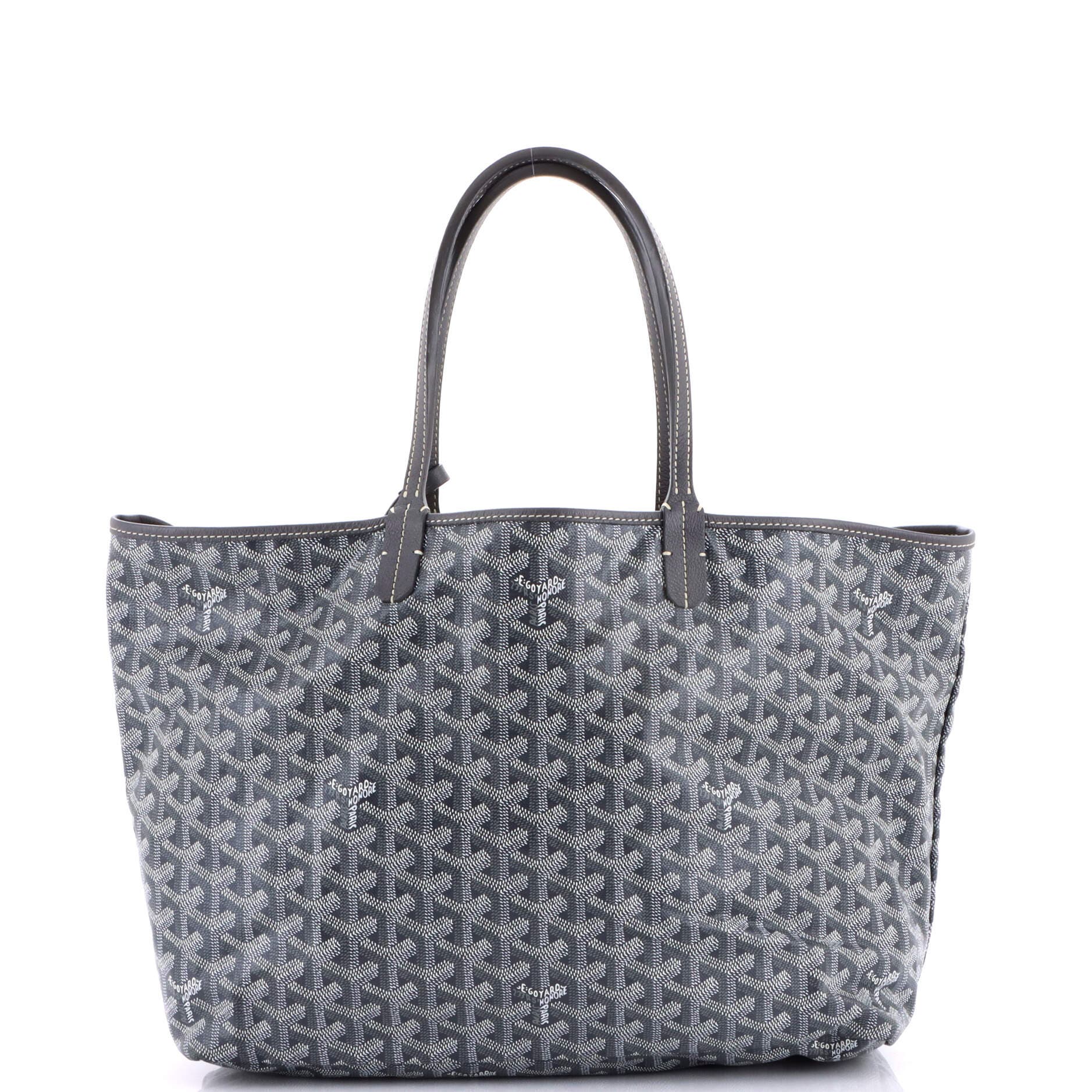 Pre-Owned Goyard Saint Louis Tote Coated Canvas PM, Main, color, Gray
