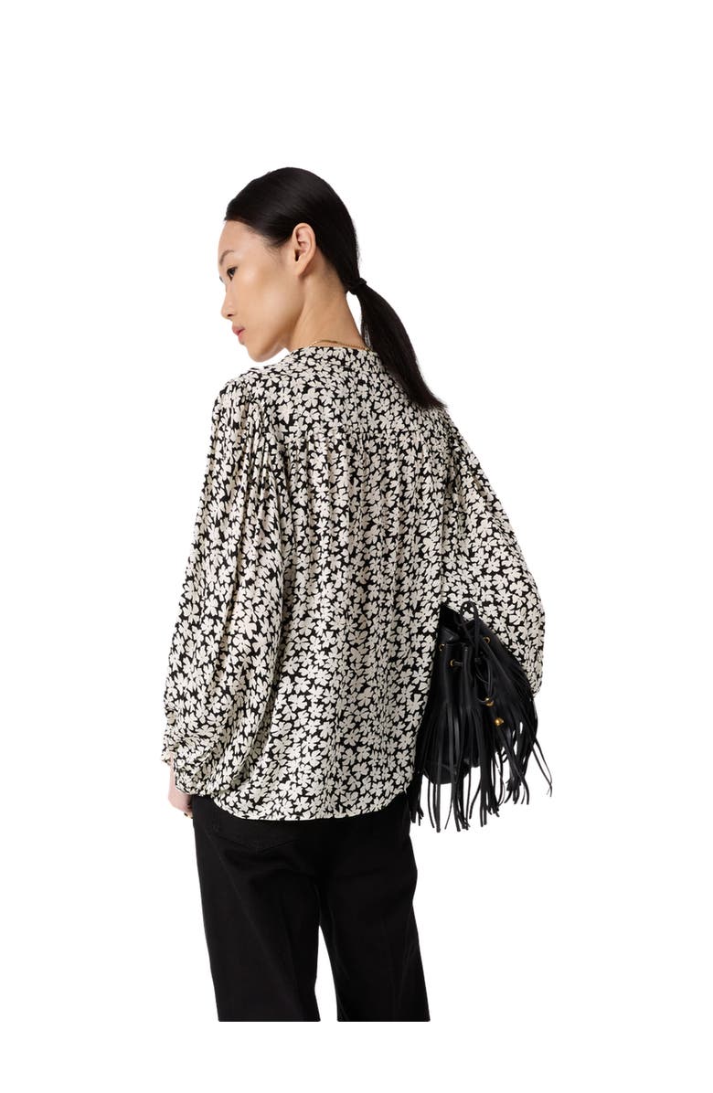 GERARD DAREL Céonie Floral Print Shirt, Alternate, color, Black