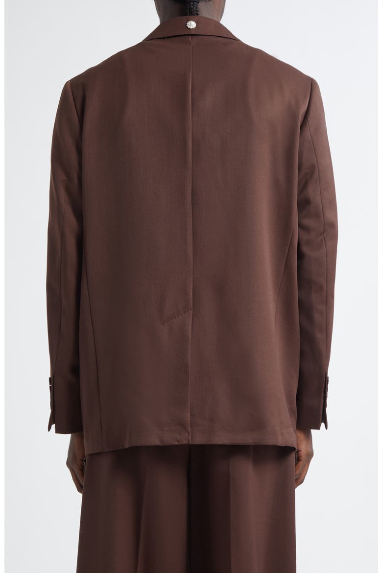 Relaxed Wide Peak Jacket, Alternate, color, CHOCOLATE