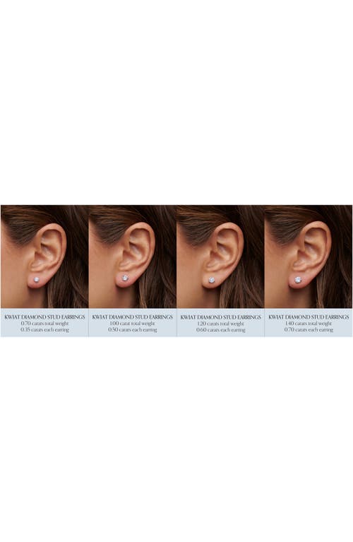 Kwiat Round Brilliant Cut Diamond & Platinum Stud Earrings In Multi