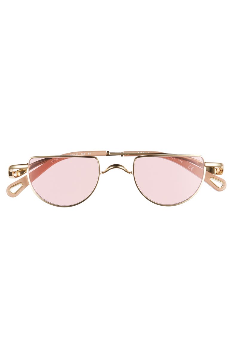 Chloé Ayla 45mm Half Circle Sunglasses, Alternate, color,