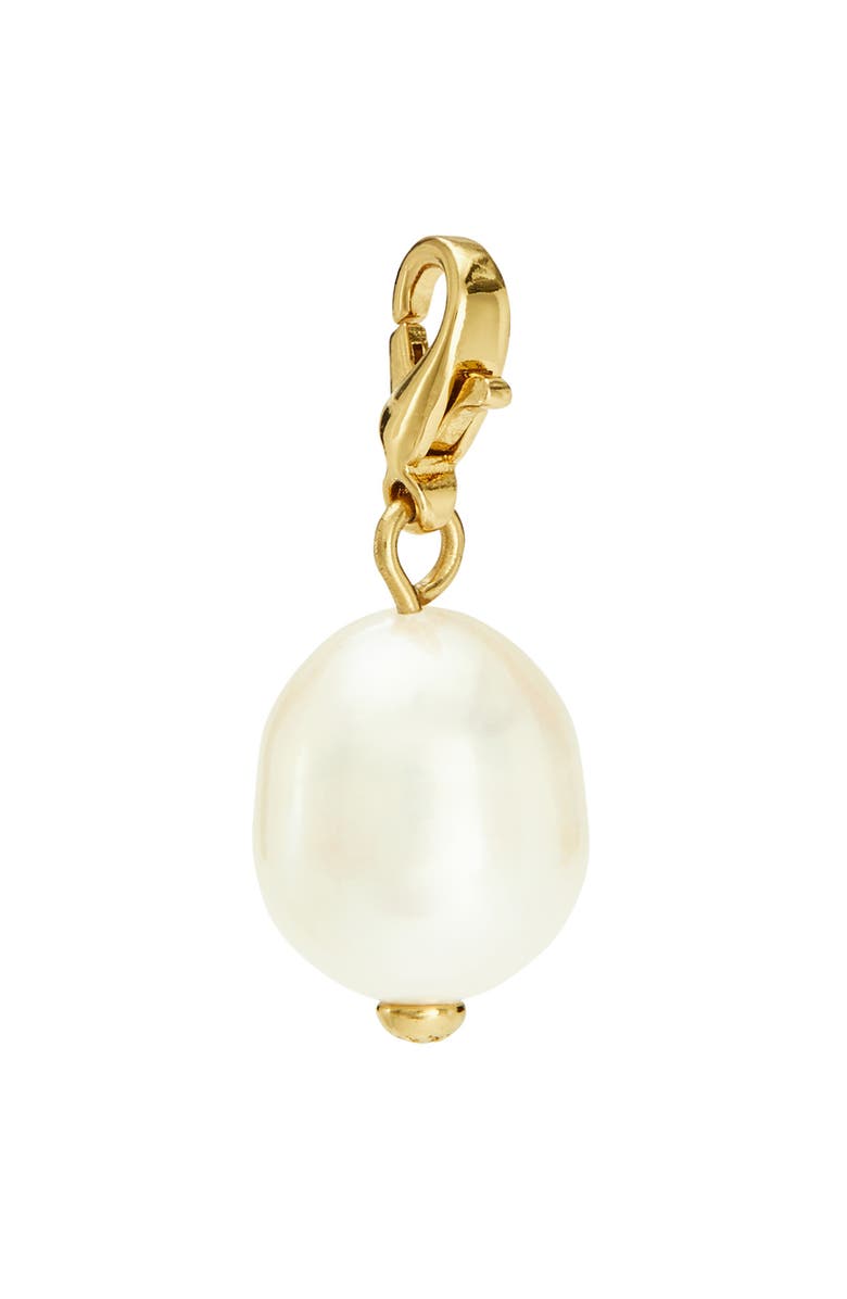 Tory Burch Freshwater Pearl Charm, Main, color, 