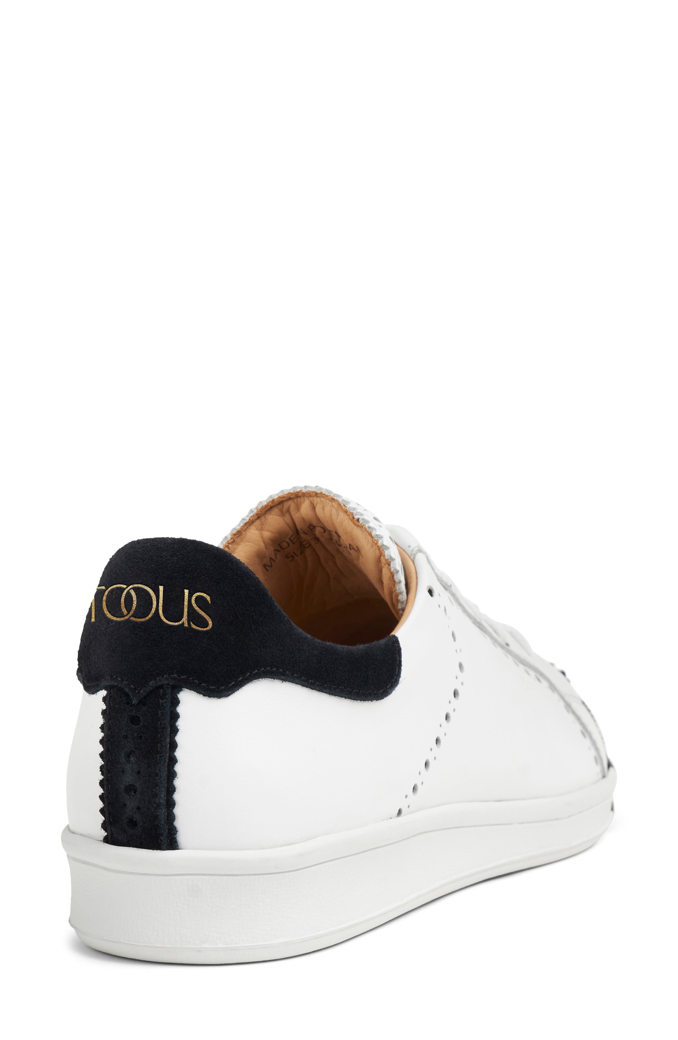 Elliot Leather Sneaker, Alternate, color, BLACK