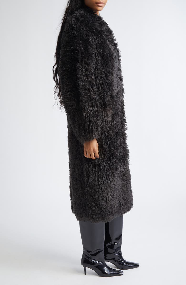 Stand Studio Carolina Faux Shearling Coat, Alternate, color, Smoke Grey