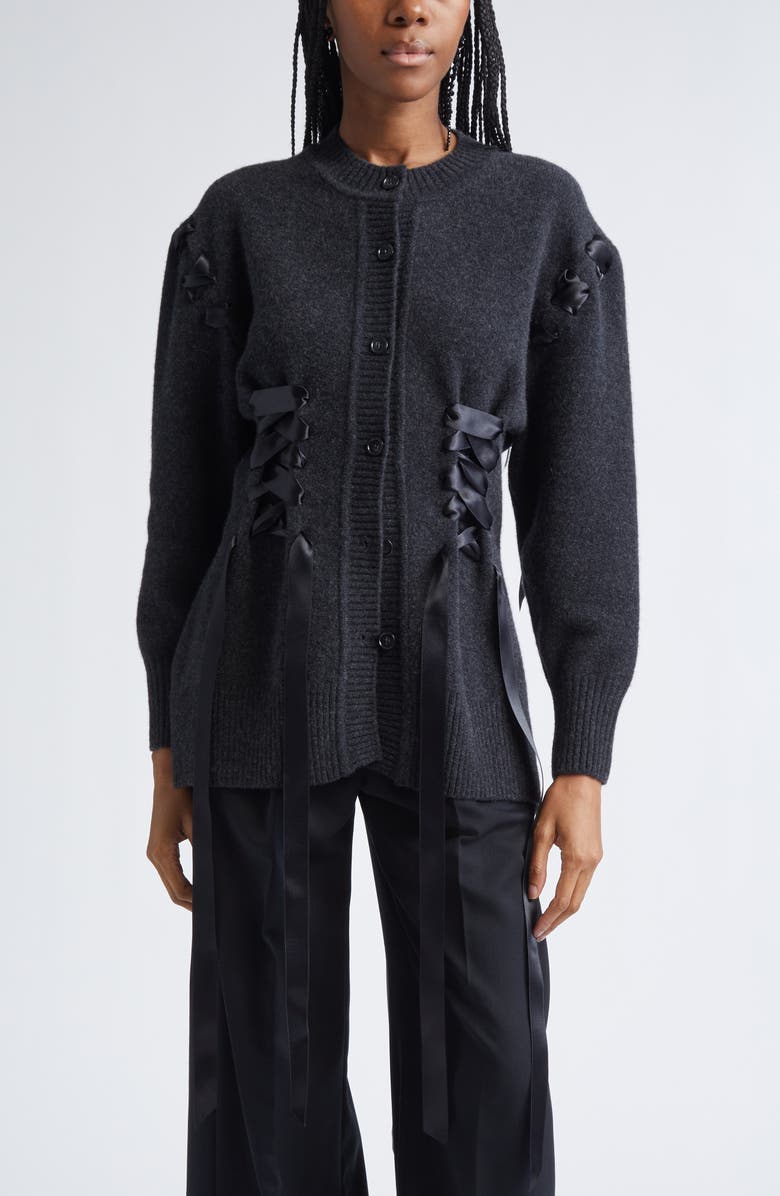 Simone Rocha Sculpted Ribbon Corset Corset, Main, color,