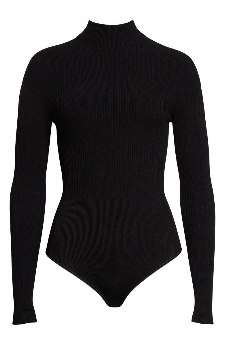 Alaïa High Neck Body, Alternate, color, Noir Alaia