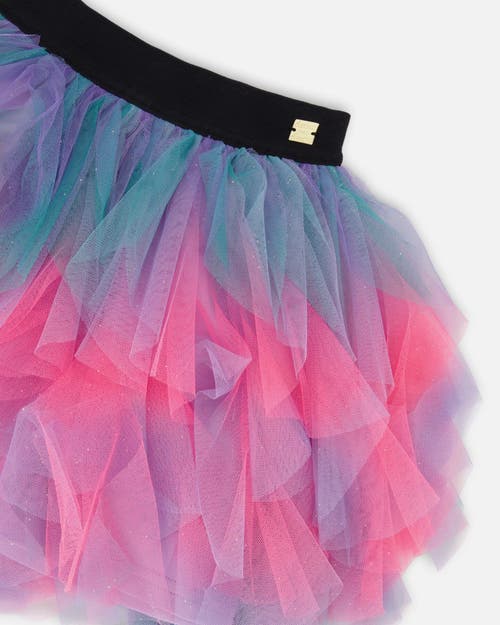 Deux Par Deux Multi Layer Mesh Skirt In Multi