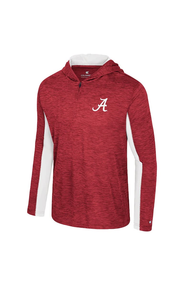 COLOSSEUM Men's Colosseum Crimson Alabama Crimson Tide Always Sunny Quarter-Zip Hoodie, Alternate, color, Crimson