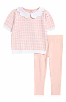 Nordstrom Short Sleeve Sweater & Leggings Set