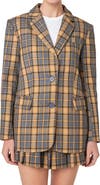English Factory Plaid Blazer