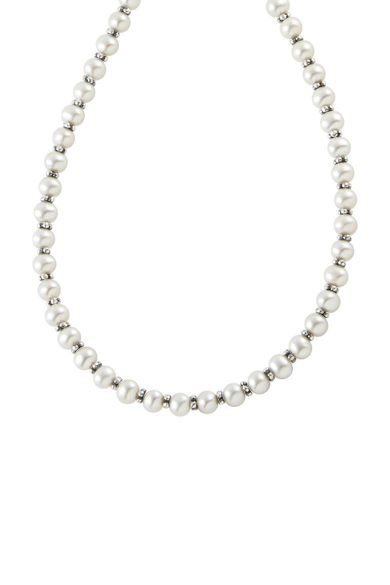 Luna Pearl Necklace, Alternate, color, SILVER/ PEARL