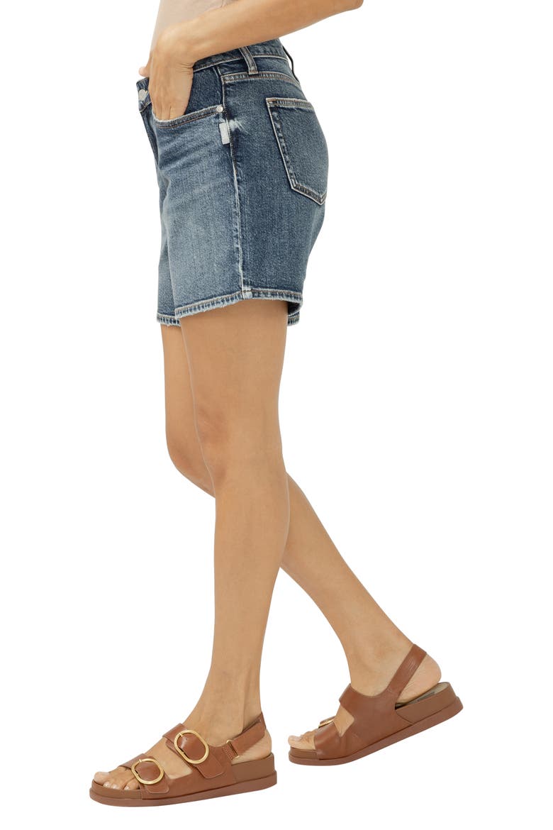 Suki High Waist Long Denim Shorts, Alternate, color, SATELLITE