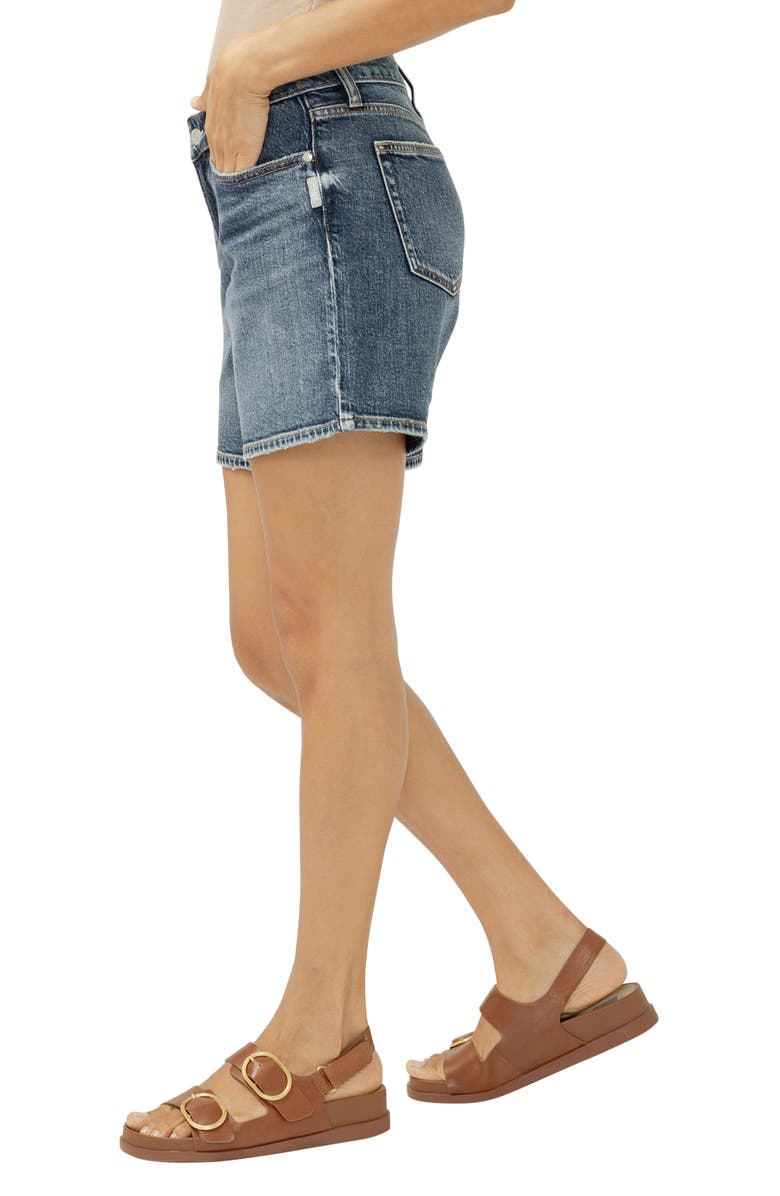 Silver Jeans Co. Suki High Waist Long Denim Shorts, Alternate, color, Satellite