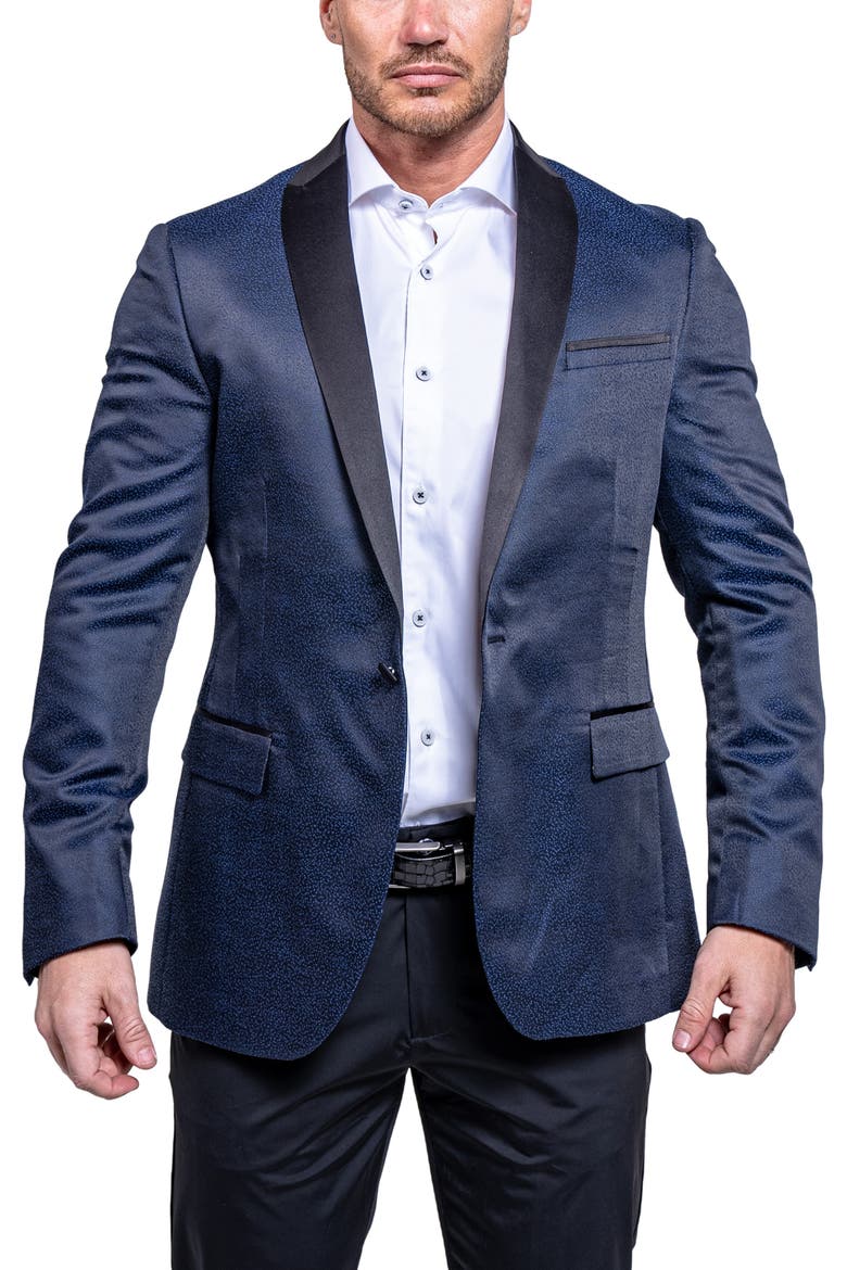 Tesla Ascension2166 Blue Satin Jacquard Dinner Jacket, Alternate, color, BLUE