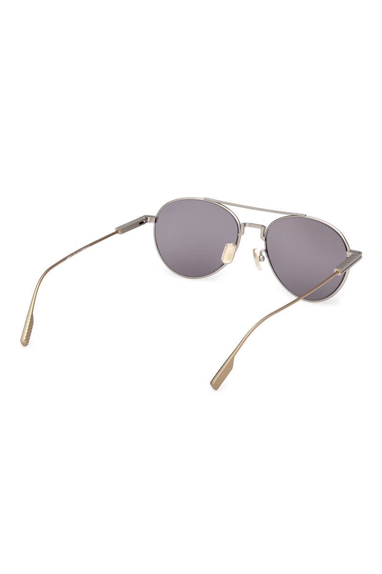 55mm Pilot Sunglasses, Alternate, color, MATTE SATIN PALLADIUM
