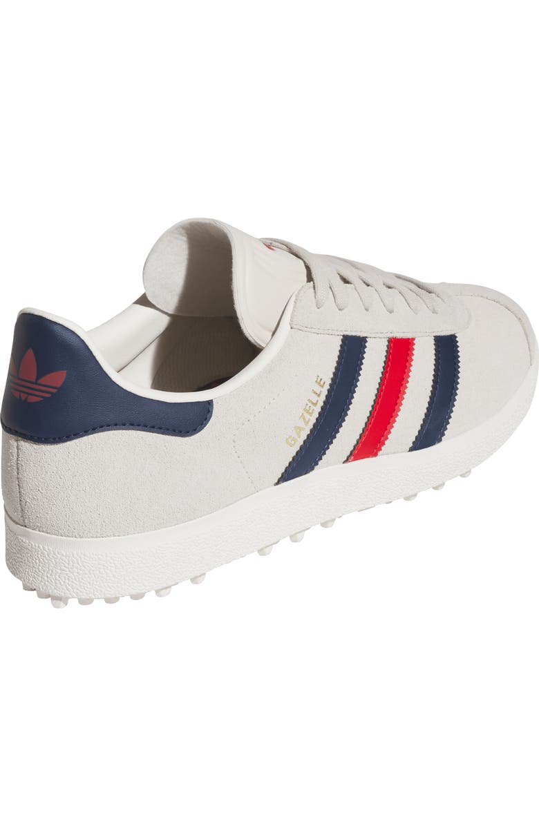 adidas Gazelle Golf Shoe, Alternate, color, Alumina/ Indigo/ Scarlet