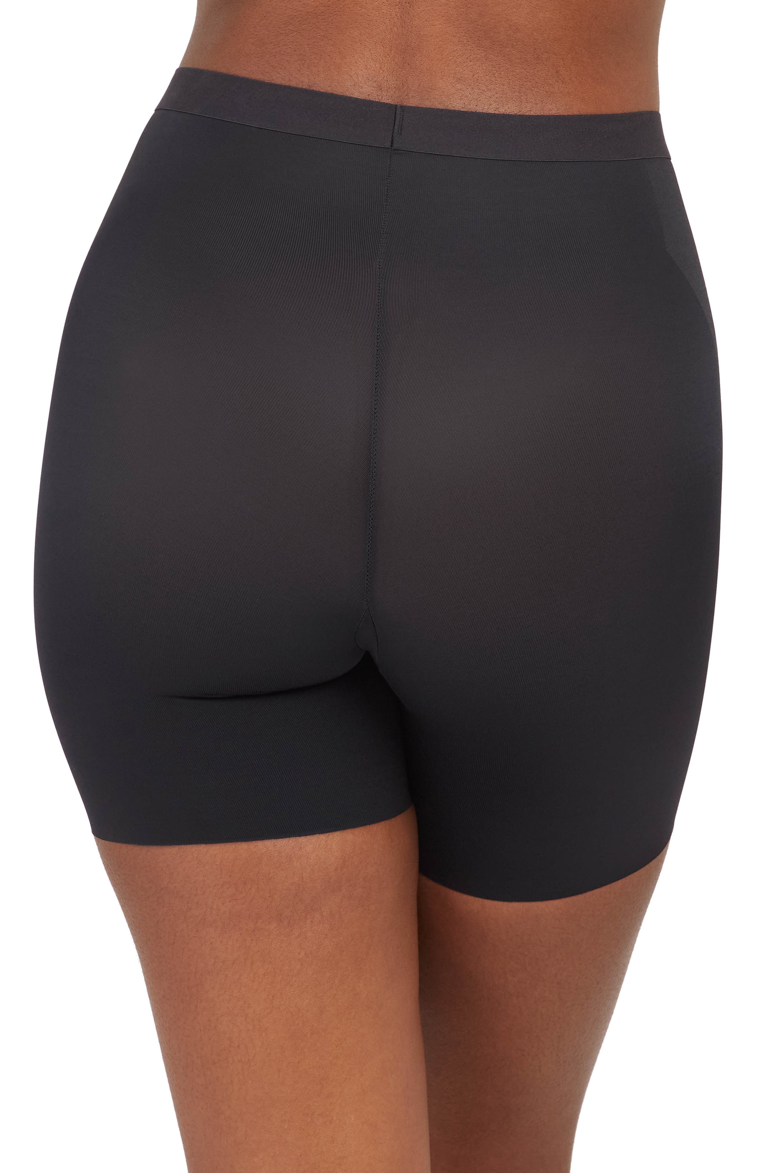 spanx shorts for under dress Spanx Women's SPANXshape Suit Your Fancy Low-Back Mid-Thigh Shorts in Black size M
